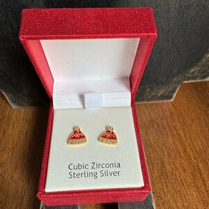 Rachel Ashwell CZ Winter Hat Sterling Silver Earrings ❄️